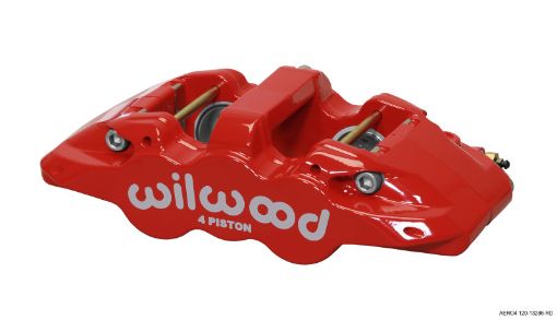 Picture of Wilwood Caliper - Aero4 - LH - Red 1.881.62in Pistons 1.25in Disc