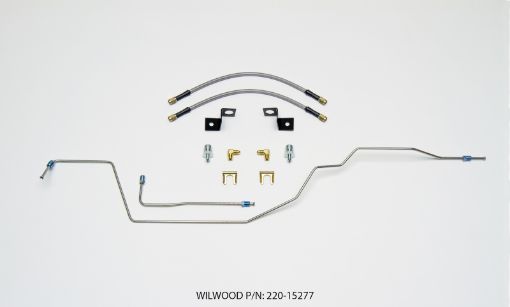 Picture of Wilwood Flexline Kit 14 inch - 3 M10 - 1.0 IF 18 NPT 90 Deg wtubing