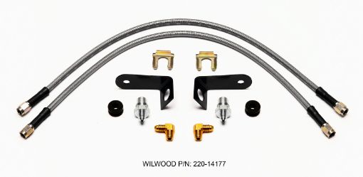 Picture of Wilwood Flexline Kit 20 inch - 3 M10 - 1.0 BF 18 NPT 90 Degree