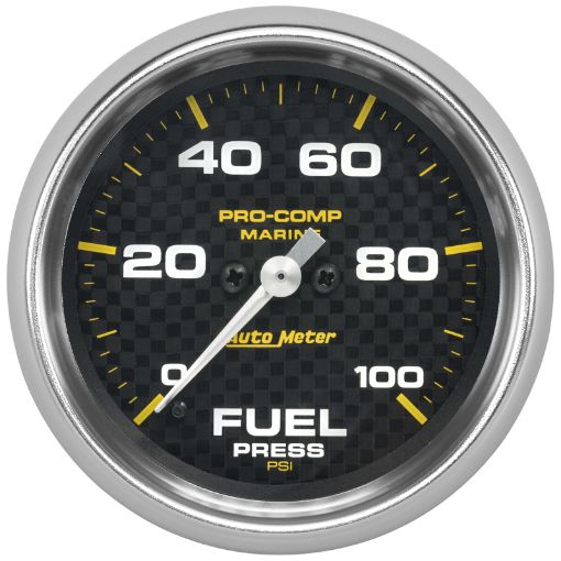 Picture of Autometer Marine Carbon Fiber 2 - 58in 100 PSI Digital Stepper Motor Fuel Pressure Gauge