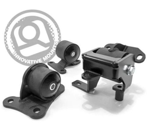Picture of Innovative 97 - 01 Honda Prelude HF Series Black Replacement Steel Mounts 75A Bushings