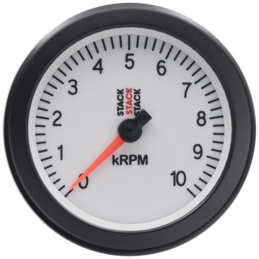 Picture of Autometer Stack Sport 88mm 0 - 10K RPM Tachometer - White