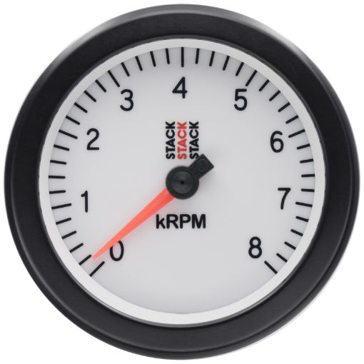 Picture of Autometer Stack Sport 88mm 0 - 8K RPM Tachometer - White