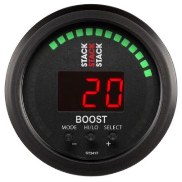 Picture of Autometer Stack 52mm - 1 to 2 Bar ( - 30INHG to 30 PSI) Boost Controller - Black