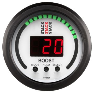 Picture of Autometer Stack 52mm - 1 to 2 Bar ( - 30INHG to 30 PSI) Boost Controller - White