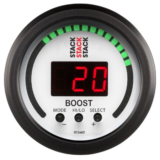 Picture of Autometer Stack 52mm - 1 to 2 Bar ( - 30INHG to 30 PSI) Boost Controller - White