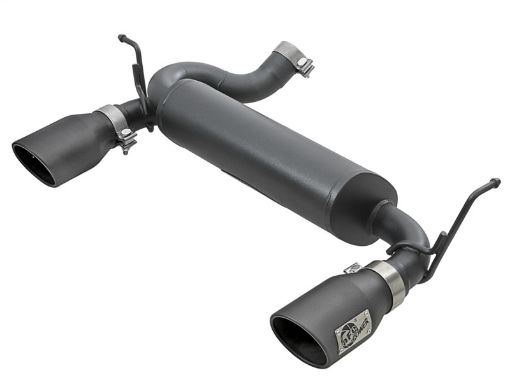 Picture of aFe Rebel Series 2.5in 409 SS Axle - Back Exhaust w Black Tips 2007 Jeep Wrangler (JK) V6 3.6L3.8L