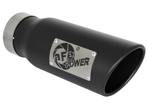 Picture of aFe MACH Force - Xp 409 Stainless Steel Exhaust Tip 3.5 In x 4.5in Out x 12in L Clamp - On
