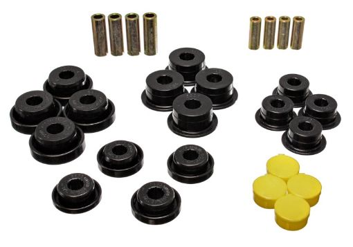 Picture of Energy Suspension 97 - 06 Jeep Wrangler TJYJ Black Front Control Arm Bushings (Must reuse OEM Outer S
