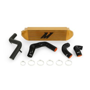 Picture of Mishimoto 2013 Ford Focus ST Gold Intercooler w Black Pipes