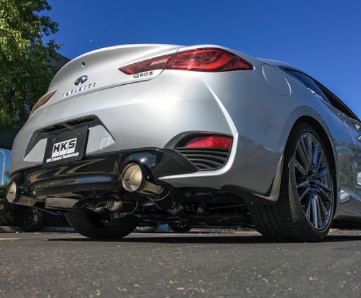 Picture of HKS 2017 Infiniti Q60 (RWD) Dual Hi - Power Titanium Tip Catback Exhaust