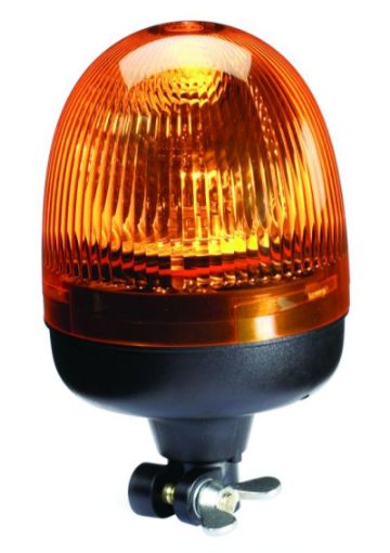 Picture of Hella Rota Compact 12V Amber Lens Beacon w Flexible Pole Mount
