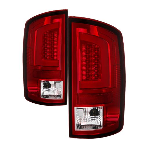 Picture of Spyder 07 - 09 Dodge Ram 25003500 V3 Light Bar LED Tail Lights - Red Clear (ALT - YD - DRAM06V3 - LBLED - RC)