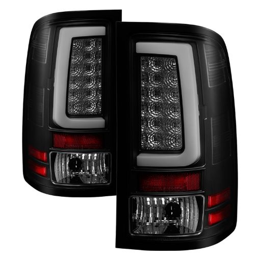 Picture of Spyder 07 - 13 GMC Sierra 1500 V2 Light Bar LED Tail Lights - Blk Smoke (ALT - YD - GS07V2 - LBLED - BSM)
