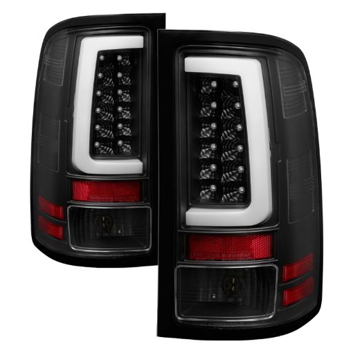 Picture of Spyder 07 - 13 GMC Sierra 1500 V2 Light Bar LED Tail Lights - Black (ALT - YD - GS07V2 - LBLED - BK)