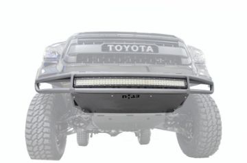 Picture of N - Fab M - RDS Front Bumper 14 - 17 Toyota Tundra - Gloss Black wSilver Skid Plate
