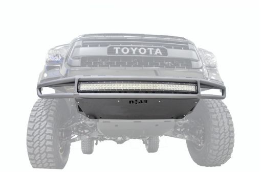 Picture of N - Fab M - RDS Front Bumper 14 - 17 Toyota Tundra - Gloss Black wSilver Skid Plate