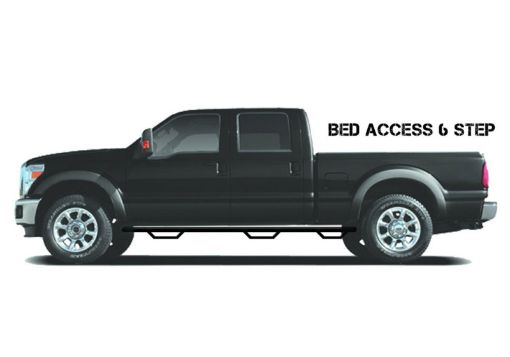 Picture of N - Fab Nerf Step 14 - 17 Chevy - GMC 1500 Crew Cab 5.7ft Bed - Gloss Black - Bed Access - 3in