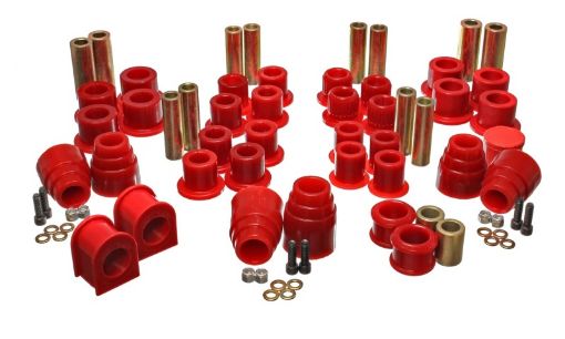 Picture of Energy Suspension 00 - 04 Ford Excursion 4WD Red Hyper - flex Master Bushing Set