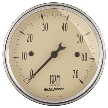 Picture of Autometer 3 - 18in Antique Beige In - Dash 7K RPM Tachometer Gauge