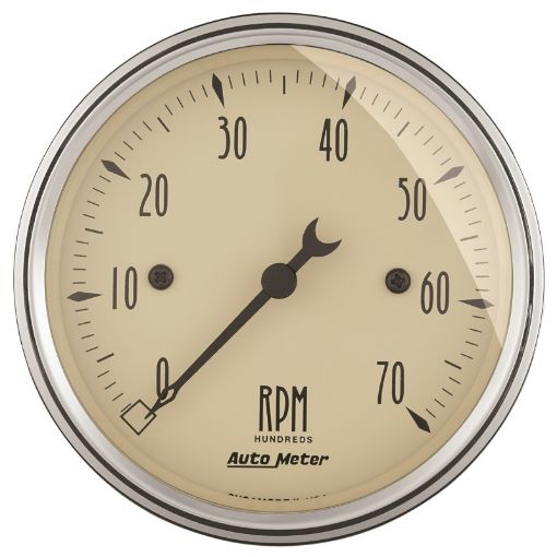 Picture of Autometer 3 - 18in Antique Beige In - Dash 7K RPM Tachometer Gauge