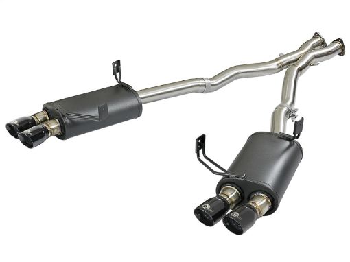 Picture of aFe MACH Force - Xp 2 - 12in 304 SS Cat - Back Exhaust w Black Tips 05 - 08 BMW Z4 M Coupe (E86) L6 3.2L