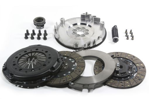 Picture of DKM Clutch BMW E34E36E39E46Z3 (6 Cyl) MS Twin Disc Clutch wSteel Flywheel (660 ftlbs Torque)