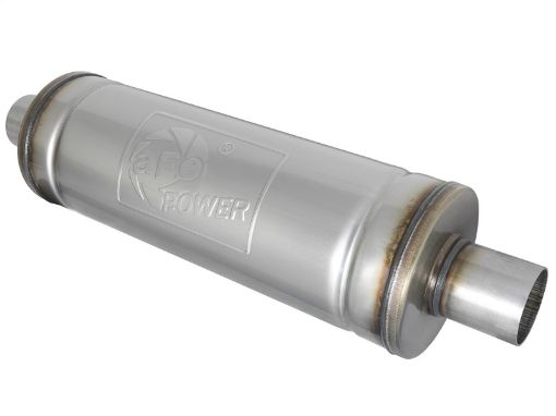 Picture of aFe MACH Force - Xp 409 SS Muffler 2.5in CenterCenter 18in L x 6in Dia - Round Body