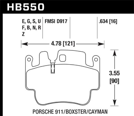 Picture of Hawk Porsche HPS Street Front Brake Pads