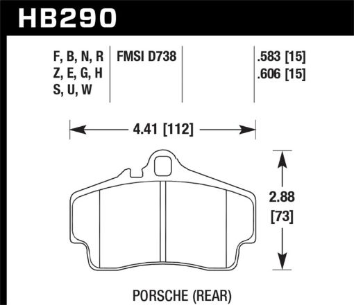 Picture of Hawk Porsche HPS Street Rear Brake Pads