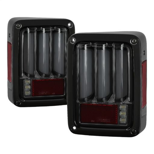 Picture of Spyder 07 - 16 Jeep Wrangler Verison 2 Light Bar LED Tail Lights - Smoke (ALT - YD - JWA07V2 - LBLED - BSM)