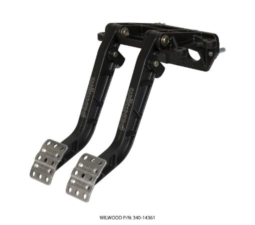 Picture of Wilwood Adjustable - Tandem Dual Pedal - Brake Clutch - Fwd. Swing Mount - 7.01 - Black E - Coat