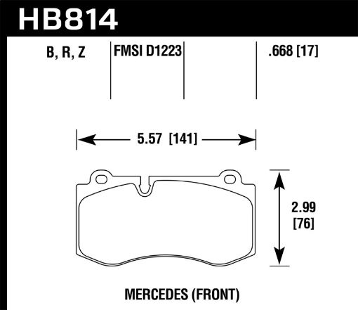 Picture of Hawk 07 - 14 Mercedes - Benz CL550CL600 Performance Ceramic Street Front Brake Pads