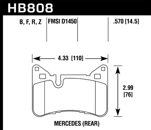 Picture of Hawk 10 - 15 Mercedes - Benz E63 AMG 14 - 16 Mercedes - Benz E63 AMG S HPS Street Rear Brake Pads