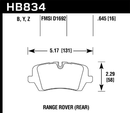 Picture of Hawk 13 - 16 Land Rover Range Rover 14 - 16 Land Rover Range Rover Sport LTS Street Rear Brake Pad