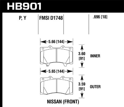 Picture of Hawk 11 - 13 Infiniti QX56 14 - 17 Infiniti QX80 LTS Street Rear Brake Pads