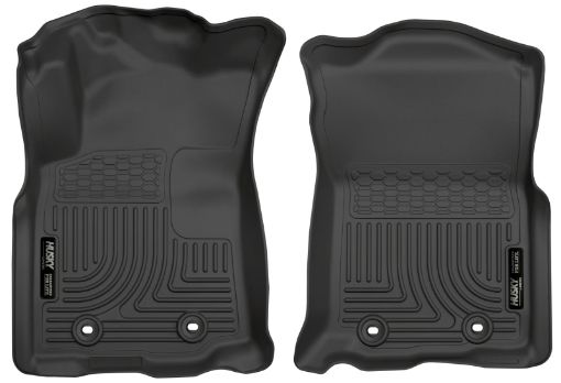 Picture of Husky Liners 2018 Toyota Tacoma Double Cab WeatherBeater Black Front Floor Liners