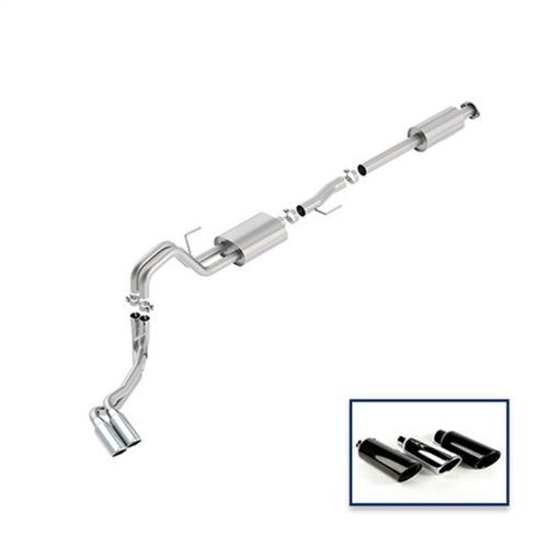Picture of Ford Racing 15 - 18 F - 150 5.0L Cat - Back Sport Exhaust System - Side Exit Chrome Tips
