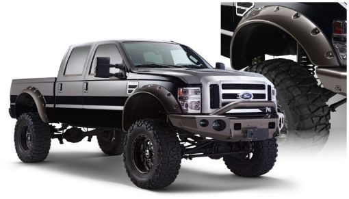 Picture of Bushwacker 08 - 10 Ford F - 250 Super Duty Cutout Style Flares 2pc - Black