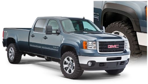 Picture of Bushwacker 07 - 13 GMC Sierra 1500 Fleetside Extend - A - Fender Style Flares 4pc 78.797.6in Bed - Black