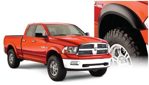 Picture of Bushwacker 10 - 18 Ram 1500 Fleetside Extend - A - Fender Style Flares 4pc 67.476.396.3in Bed - Black