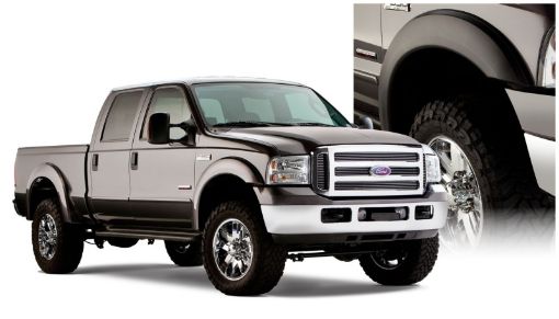 Picture of Bushwacker 99 - 07 Ford F - 250 Super Duty Styleside Extend - A - Fender Style Flares 4pc - Black