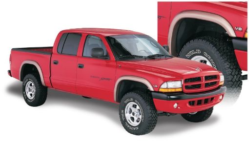 Picture of Bushwacker 97 - 04 Dodge Dakota Fleetside Extend - A - Fender Style Flares 4pc - Black