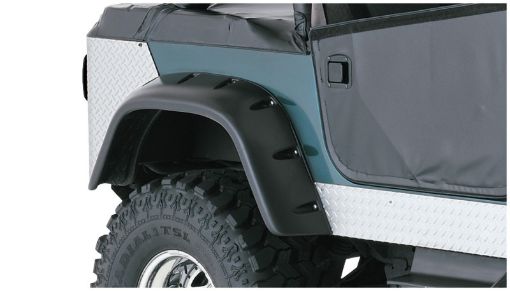 Picture of Bushwacker 59 - 83 Jeep CJ5 Cutout Style Flares 2pc - Black