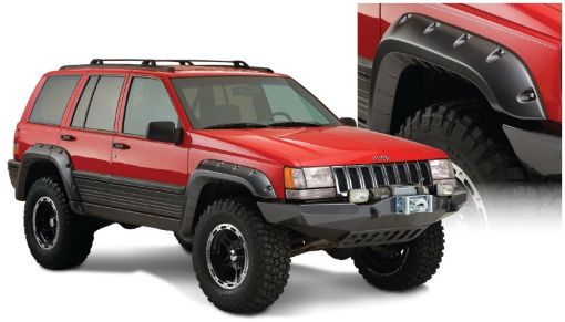 Picture of Bushwacker 93 - 98 Jeep Grand Cherokee Cutout Style Flares 4pc - Black