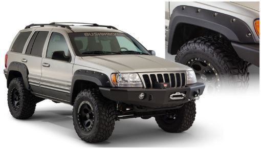 Picture of Bushwacker 99 - 04 Jeep Grand Cherokee Cutout Style Flares 4pc - Black
