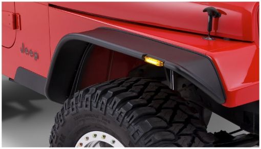 Picture of Bushwacker 87 - 95 Jeep Wrangler Flat Style Flares 2pc Excludes Renegade - Black