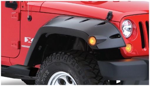 Picture of Bushwacker 07 - 18 Jeep Wrangler Max Pocket Style Flares 2pc Extended Coverage - Black