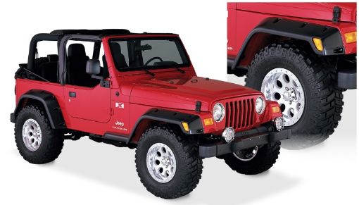 Picture of Bushwacker 97 - 06 Jeep TJ Max Pocket Style Flares 4pc - Black