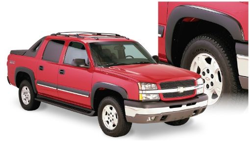 Picture of Bushwacker 03 - 06 Chevy Avalanche 1500 OE Style Flares 4pc wout Body Hardware - Black